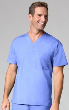 1006 Maevn CORE - Unisex V-Neck Top - Men's View - Ceil Blue