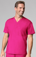 1006 Maevn CORE – Haut V-cou unisexe - Voir des hommes - Hot Pink