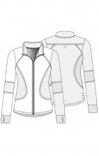HS315 Break on Through Warm Up Jacket with Flex Panels by HeartSoul