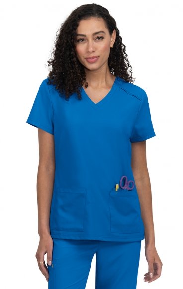 C101 Cureology Cardi Modern 2 Pocket V-Neck Top by koi C101 Cureology Cardi Modern 2 Pocket V-Neck Top by koi