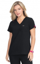 F102 French Bull by koi Coco Modern V-Neck Top 