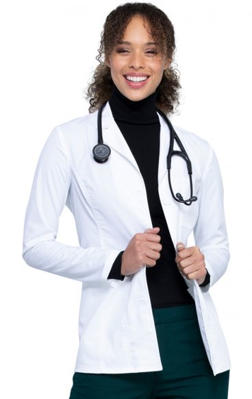 *FINAL SALE WW450AB Women's 28" Consultation Lab Coat in White - Cherokee WW Revolution Tech