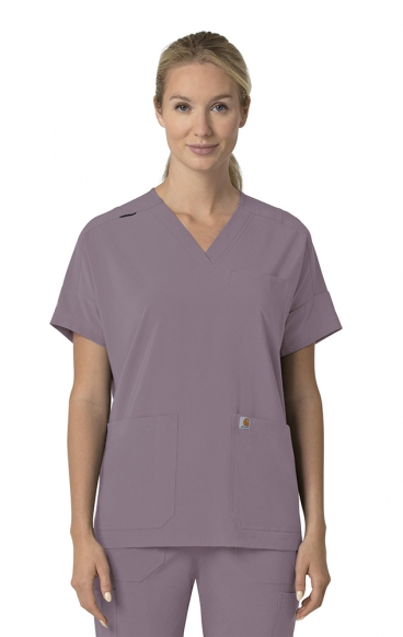 C13110 Carhartt Force Cross-Flex Haut à Coupe Carrée Moderne pour Femmes