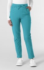 5222P Petite WonderWink Thrive Women's Cargo Straight Slim Leg Pant