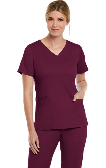 *FINAL SALE S 3501 Matrix Fitted Double V-Neck Top by Maevn *FINAL SALE S 3501 Matrix Fitted Double V-Neck Top by Maevn