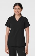 6045 W123 Women's Slim V-Neck Flex Top by Wink