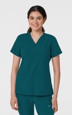 6045 W123 Women's Slim V-Neck Flex Top by Wink