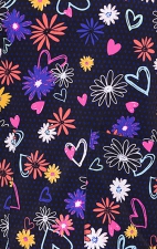 8564 Med Couture V-Neck Vicky Print Scrub Top - Dotty Floral
