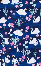 8564 Med Couture V-Neck Vicky Print Scrub Top - Serene Swans