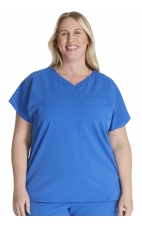 CK836A Atmos Contemporary V-Neck Dolman Sleeve Top with 3 Pockets by Cherokee