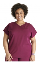 CK836A Atmos Contemporary V-Neck Dolman Sleeve Top with 3 Pockets by Cherokee