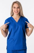 1000 Classix Unisex 3 Pocket Scrub Top by Greentown (Women's View)
