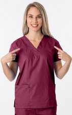 1000 Classix Unisex 3 Pocket Scrub Top by Greentown (Women's View)