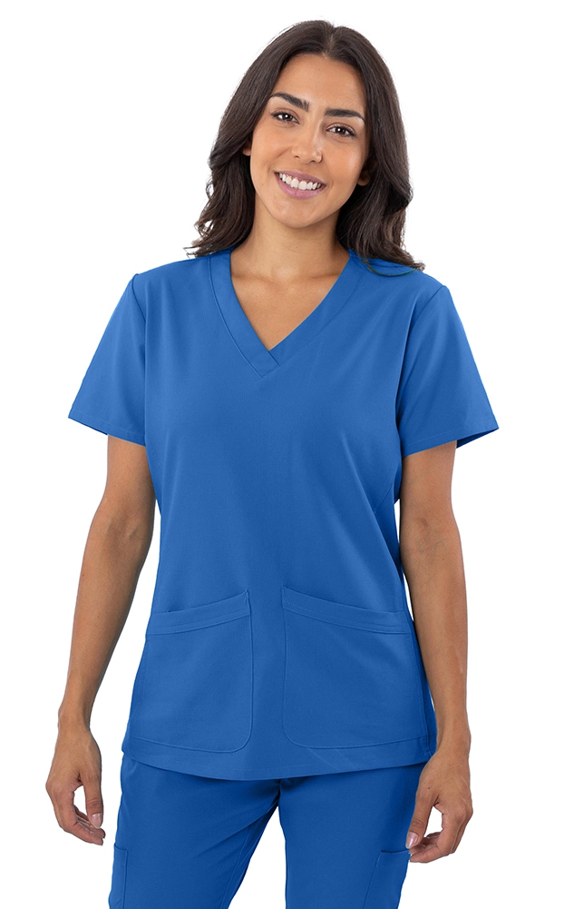 1201 4Flex 2 Pocket V-Neck Scrub Top by Greentown 