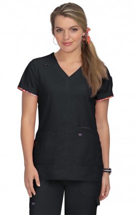 1059 koi Stretch Georgia 2 Pocket Scrub Top