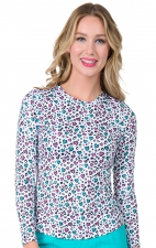 1155 Zavaté Ava Therese Print Long Sleeve Underscrub - Wild Hearts