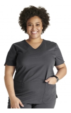 CK837A Atmos Contemporary V-Neck Top with 2 Pockets by Cherokee