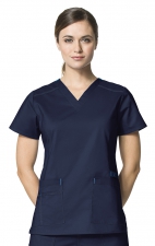 6108 WonderFlex Verity Stretch V-neck Scrub Tops - Navy