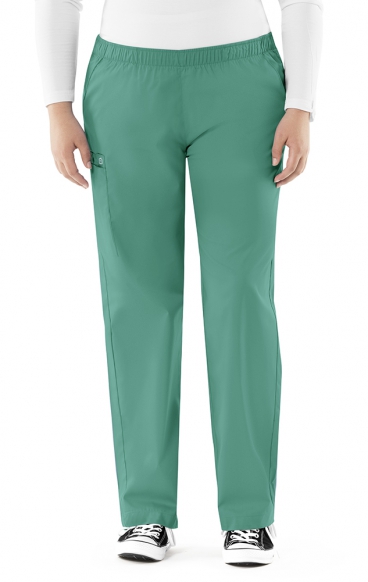 *FINAL SALE SURGICAL GREEN WonderWork Elastic Waist Cargo Scrub Pants