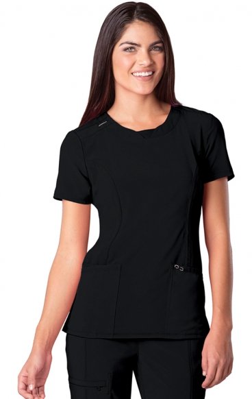 *FINAL SALE XS 2624A Infinity Round Neck Top by Cherokee with Certainty® Antimicrobial Technology