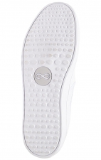 Chase White/White Wide Classic Slip On Anti Slip Leather Shoe from Infinity Footwear by Cherokee