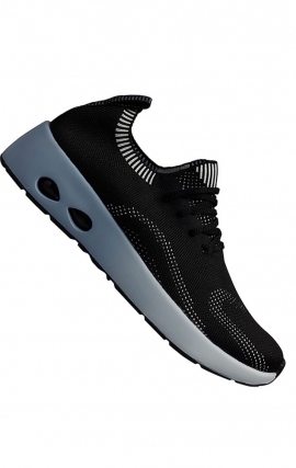 Bolt Pixelated Black Breathable Slip-Resistant Women's Sneaker from Infinity Footwear by Cherokee