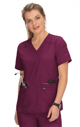 1043 koi Stretch Liv 5 Pocket Scrub Top 