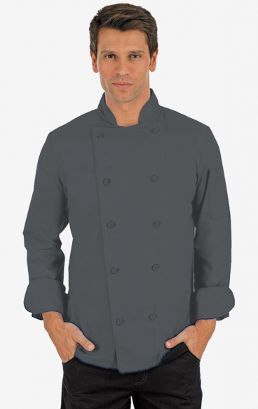 *VENTE FINALE CC250 MOBB Manteaux de Chef Unisexe Classique - Charcoal