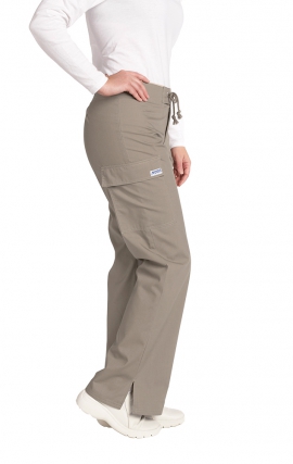 *FINAL SALE 316P-Tall KHAKI Low Rise Lace Up Flare Pant by MOBB