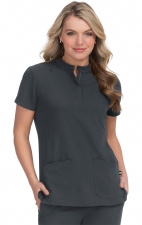 1081 koi Next Gen Driven Mandarin Collar Top