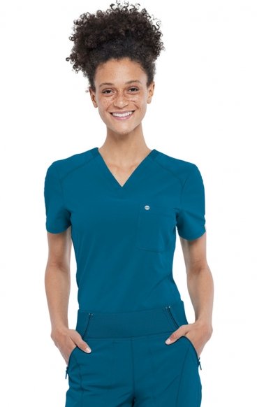 *FINAL SALE L CK687A Infinity Tuckable V-Neck Top by Cherokee with Certainty® Antimicrobial Technology