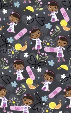TF780 Tooniforms V-Neck Print Top with Flex Panels by Cherokee - Sweet McStuffins