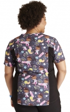 TF780 Tooniforms V-Neck Print Top with Flex Panels by Cherokee - Sweet McStuffins