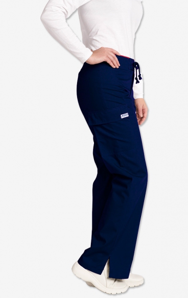 *FINAL SALE NAVY 316P-Tall Low Rise Lace Up Flare Pant by MOBB