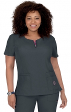 317 Koi Lite ™ Scrubs Serenity Double Zipper Top