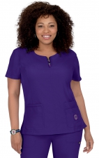 317 Koi Lite ™ Scrubs Serenity Double Zipper Top