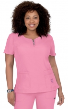317 Koi Lite ™ Scrubs Serenity Double Zipper Top