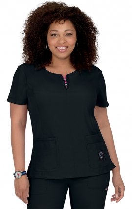 317 Koi Lite ™ Scrubs Serenity Double Zipper Top