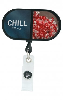 A156 koi Retractable Shaker Badge Reel - Chill Pill