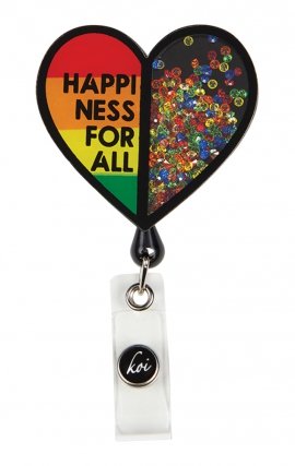 A156 koi Retractable Shaker Badge Reel - Happiness for All