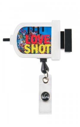 A156 koi Retractable Shaker Badge Reel - Love Shot
