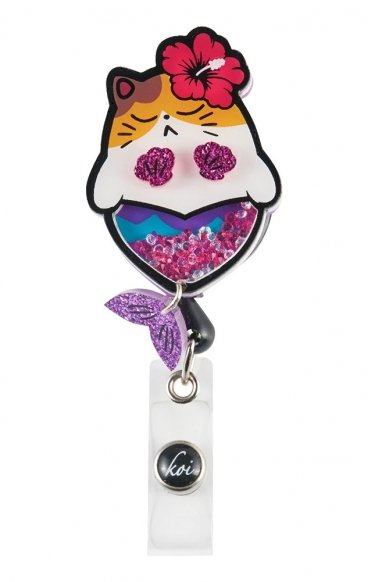 A156 koi Retractable Shaker Badge Reel - Meowmaid