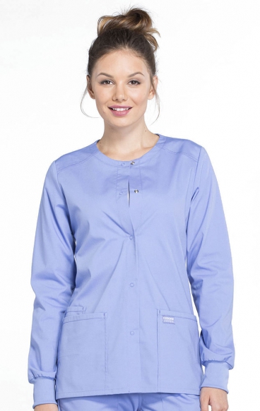 *FINAL SALE CEIL WW340 Workwear Professionals 3 Pocket Snap Front Jacket by Cherokee