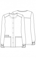 WW340 Workwear Professionals 3 Pocket Snap Front Jacket by Cherokee