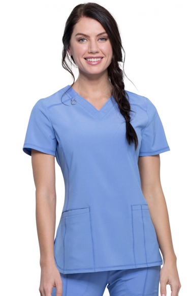 *FINAL SALE M CK865A Infinity V-Neck Top by Cherokee with Certainty® Antimicrobial Technology