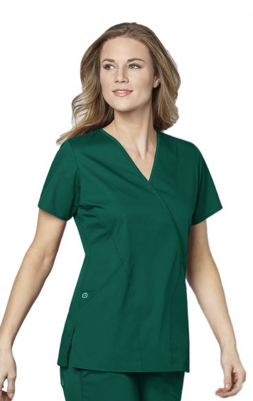 *VENTE FINALE XL 102 WonderWork Haut d’uniform Mock Wrap 