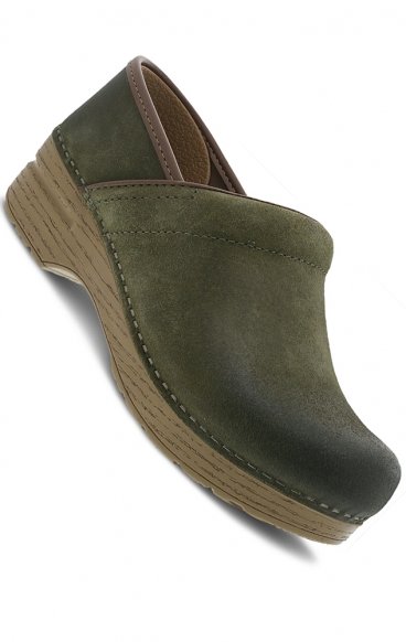 *VENTE FINALE Sabot Professional Green Burnished Nubuck Leather pour Femmes par Dansko
