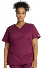 4728 Workwear Core Stretch Mock Wrap Top with 3 Pockets by Cherokee