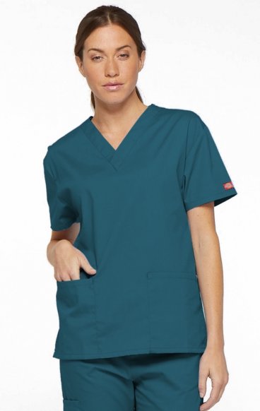 *VENTE FINALE S 86706 Dickies EDS Signature Haut à Col en V avec 2 Poches *VENTE FINALE S 86706 Dickies EDS Signature Haut à Col en V avec 2 Poches