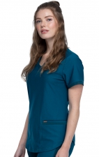 CK840 V-Neck Top in Black - Cherokee Form